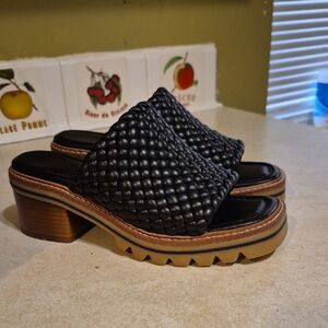 Bernardo Sylvie Woven Chunky Sandals 6